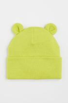 H & M - Knit Hat With Ears - Green