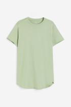 H & M - Long Fit T-shirt - Green