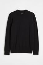 H & M - Slim Fit Fine-knit Mock Turtleneck Sweater - Black