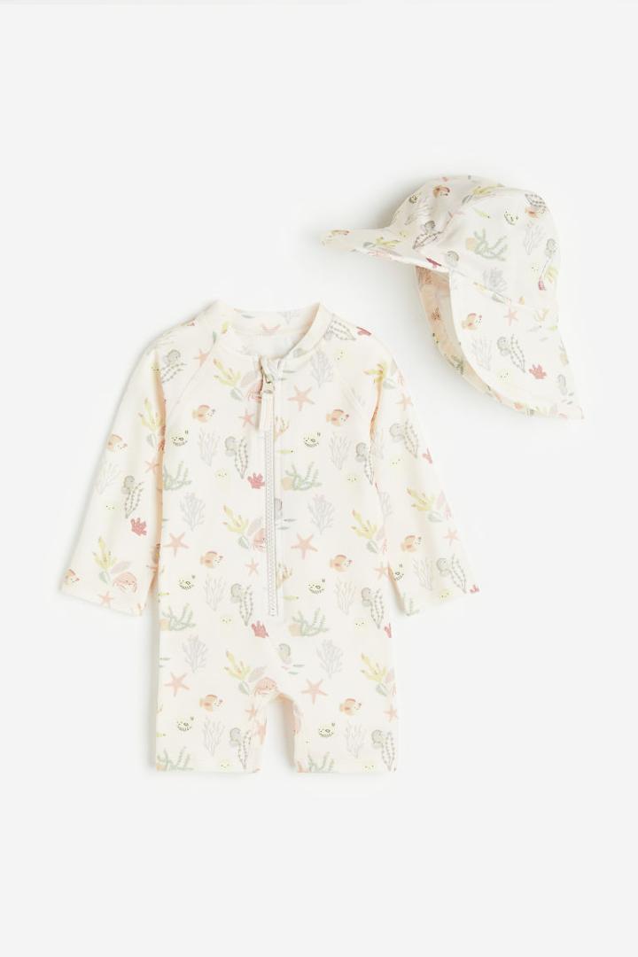H & M - Upf 50 Sun Protection Set - Beige