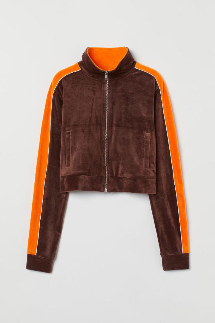H & M - Velour Jacket - Beige