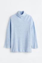 H & M - H & M+ Turtleneck Sweater - Blue