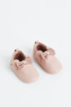 H & M - Soft Appliqud Slippers - Pink