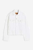 H & M - Short Denim Jacket - White