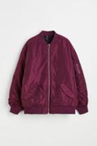 H & M - Padded Bomber Jacket - Pink