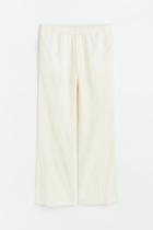 H & M - Loose Fit Linen-blend Pants - White