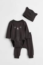 H & M - 3-piece Cotton Set - Gray
