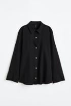H & M - Linen-blend Shirt - Black