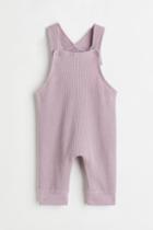 H & M - Waffled Overall Jumpsuit - Purple