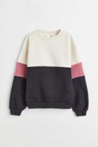 H & M - Color-block Sweatshirt - Gray