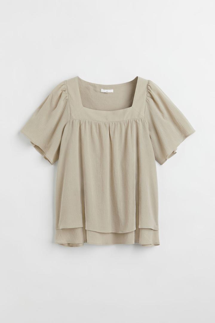 H & M - Mama Cotton Nursing Blouse - Green