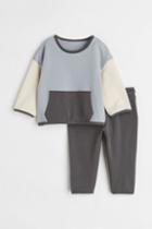 H & M - 2-piece Cotton Sweatshirt Set - Gray