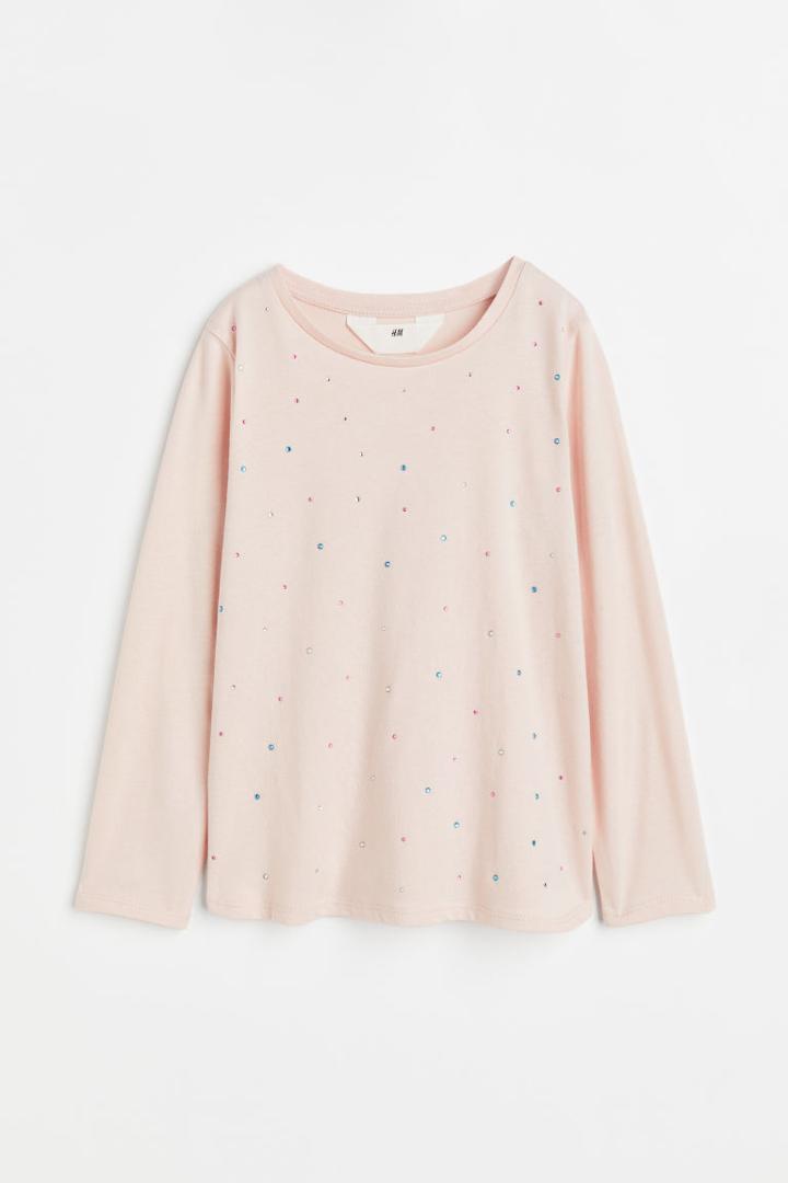 H & M - Graphic-design Top - Orange