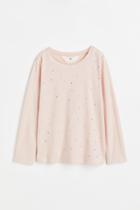 H & M - Graphic-design Top - Orange