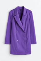 H & M - Double-breasted Jacket Dress - Purple
