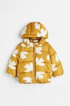 H & M - Hooded Puffer Jacket - Yellow