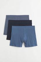 H & M - 3-pack Cotton Boxer Shorts - Blue