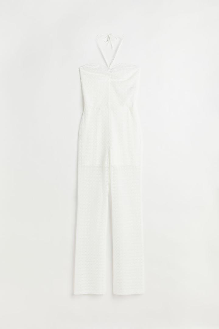 H & M - Halterneck Jumpsuit - White