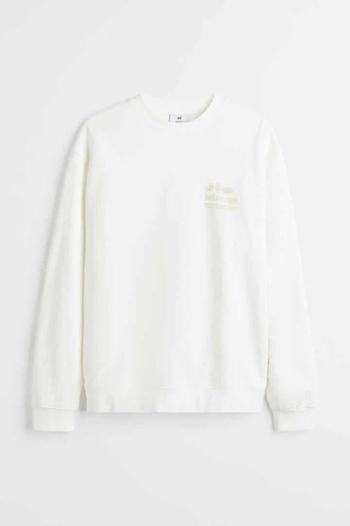 H & M - Cotton Sweatshirt - White