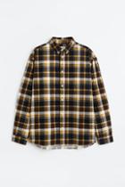 H & M - Relaxed Fit Corduroy Shirt - Yellow