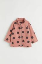 H & M - Patterned Fleece Jacket - Pink