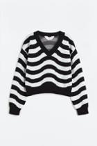 H & M - Jacquard-knit Cotton Sweater - Black