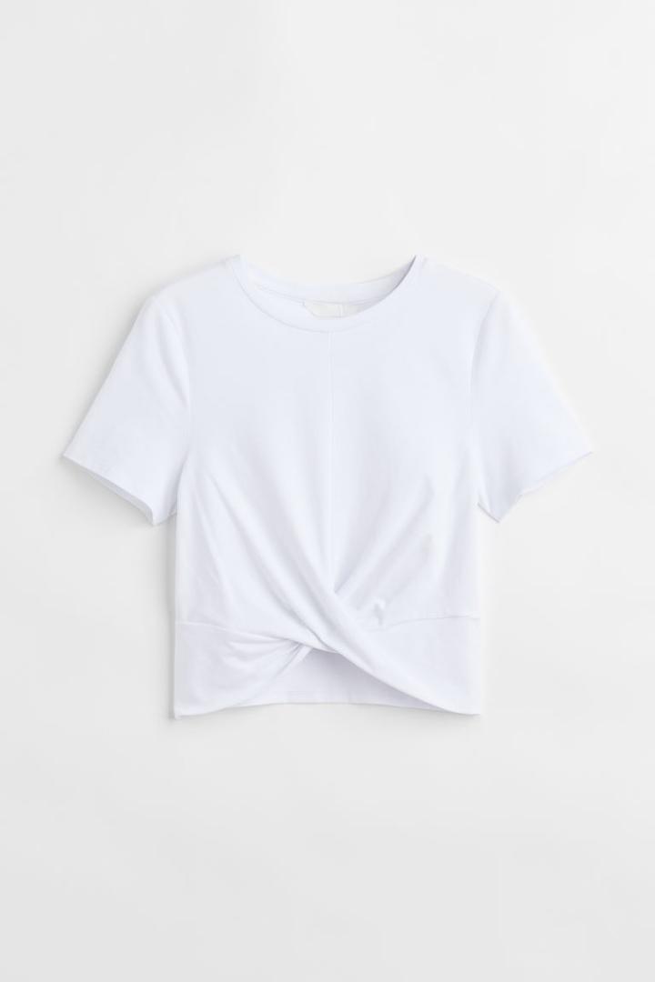 H & M - Twisted-detail Top - White