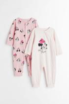 H & M - 2-pack Jumpsuits - Pink