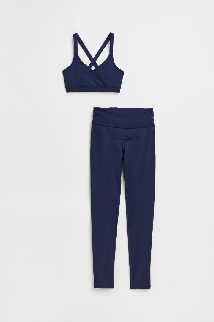 H & M - Mama 2-piece Sports Set - Blue