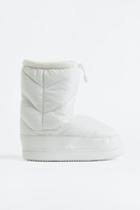 H & M - Warm-lined Padded Boots - White
