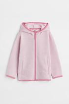 H & M - Hooded Fleece Jacket - Pink