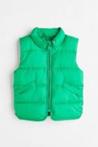 H & M - Water-repellent Puffer Vest - Green
