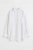 H & M - Oversized Linen Shirt - Beige