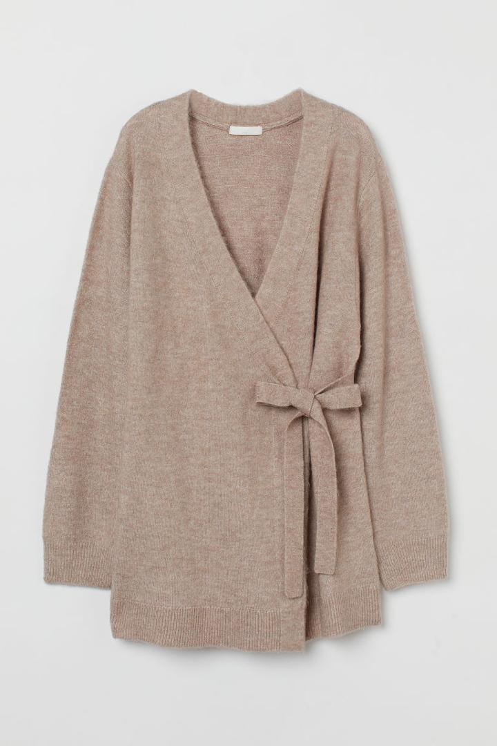H & M - Mama Before & After Wrap-front Cardigan - Brown