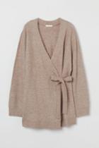 H & M - Mama Before & After Wrap-front Cardigan - Brown