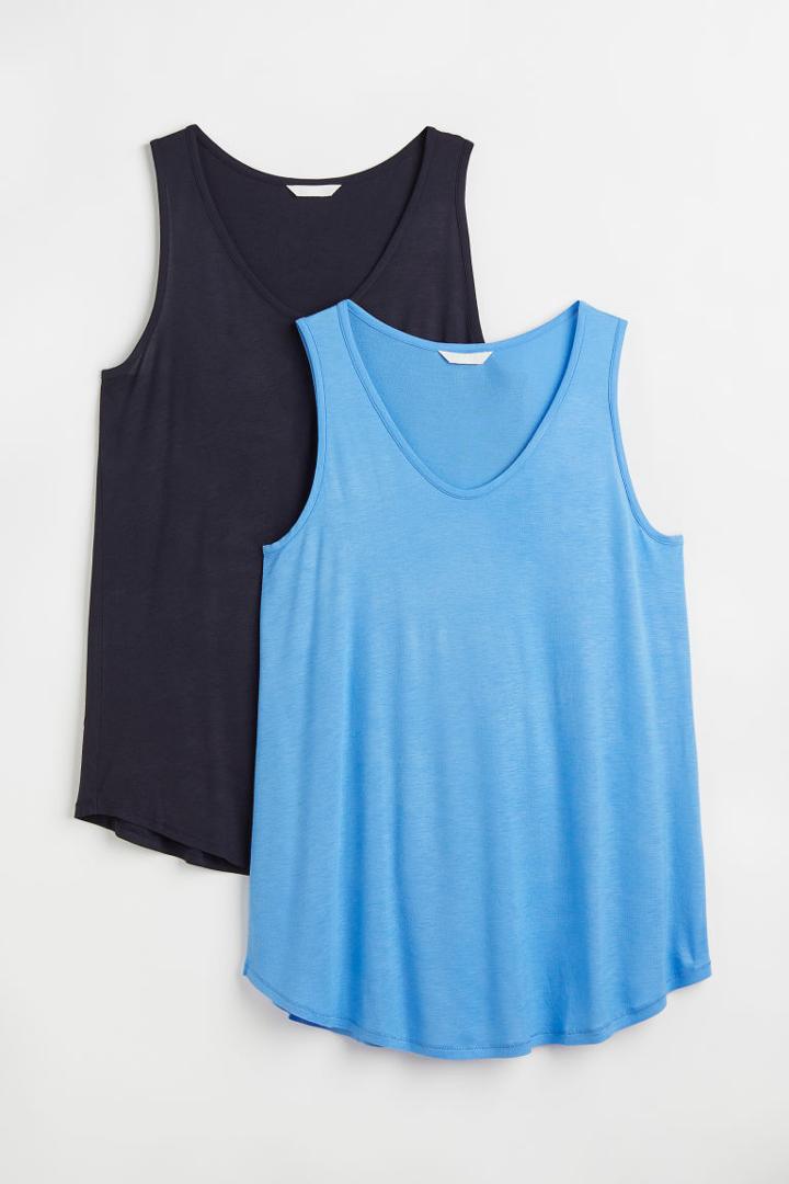 H & M - H & M+ 2-pack Tank Tops - Blue
