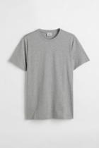 H & M - Slim Fit Pima Cotton T-shirt - Gray
