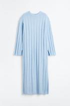 H & M - Oversized Rib-knit Dress - Blue