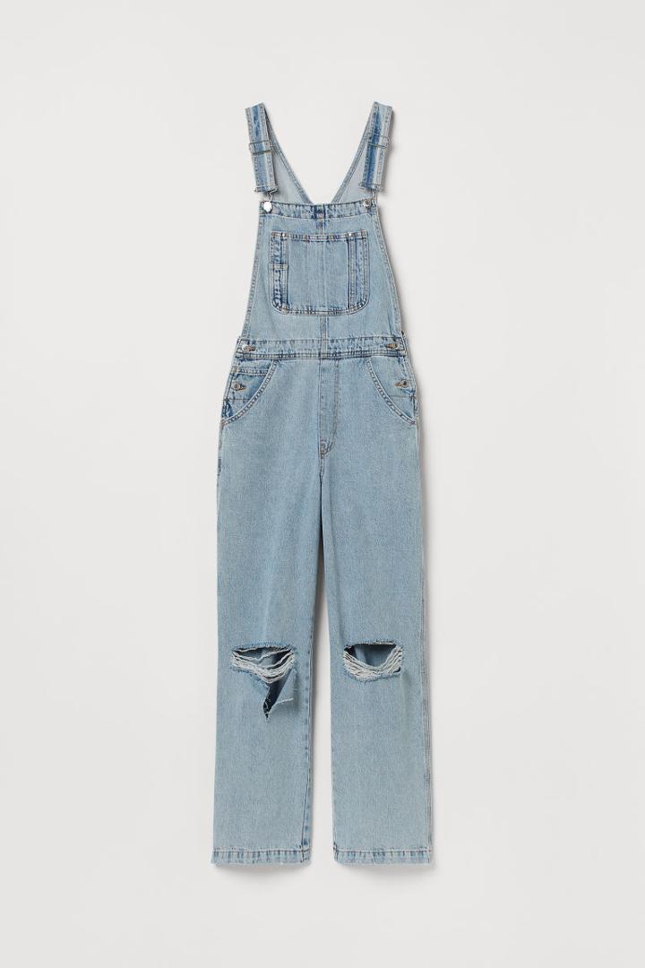 H & M - Denim Carpenter Overalls - Blue