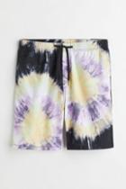 H & M - Relaxed Fit Knee-length Linen-blend Shorts - Black