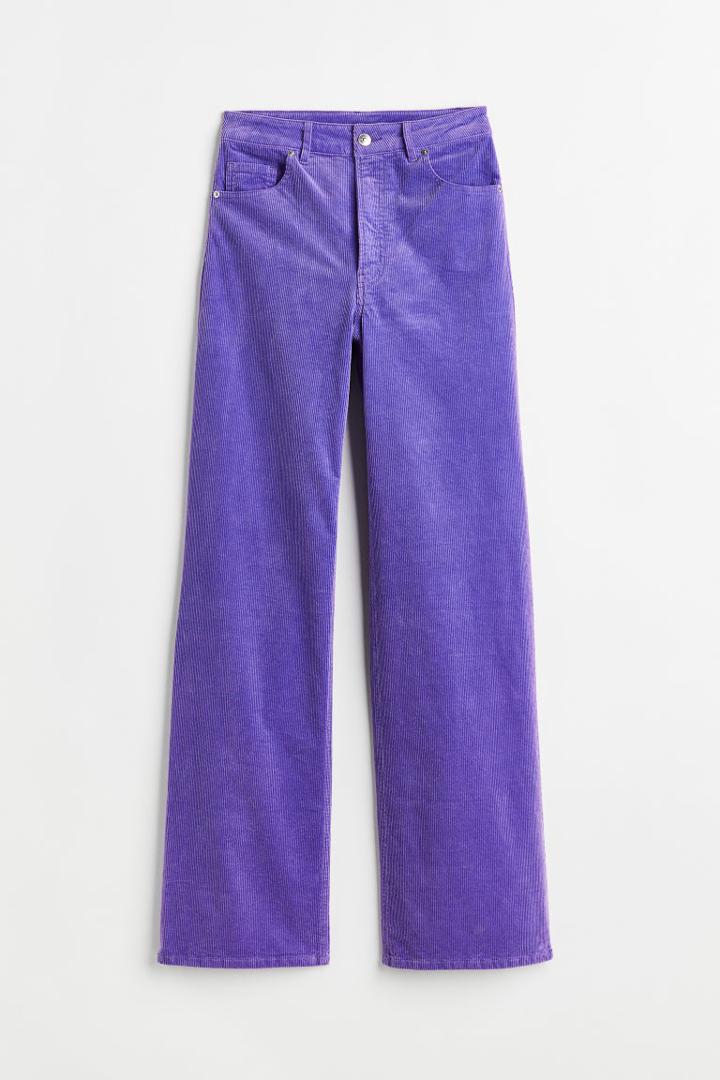 H & M - Corduroy Pants - Purple