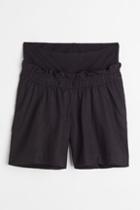 H & M - Mama Linen-blend Shorts - Black