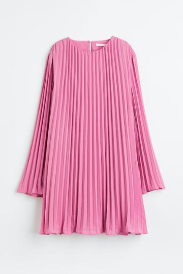 H & M - H & M+ Pleated Dress - Pink