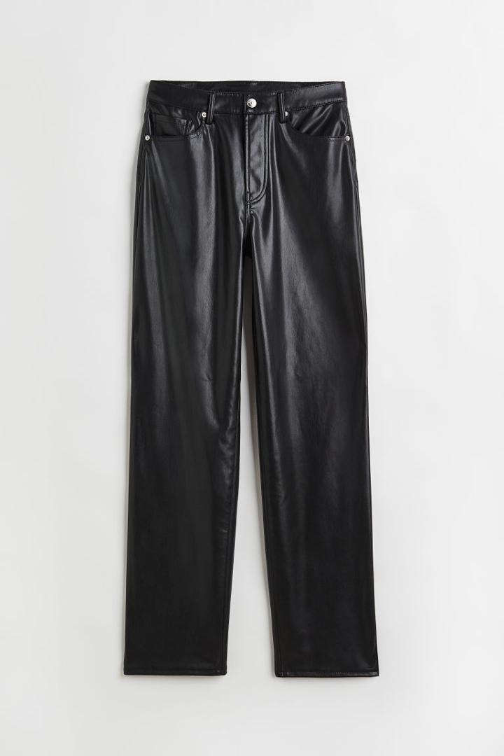 H & M - 90s Straight Pants - Black