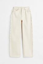 H & M - Straight Regular Jeans - White