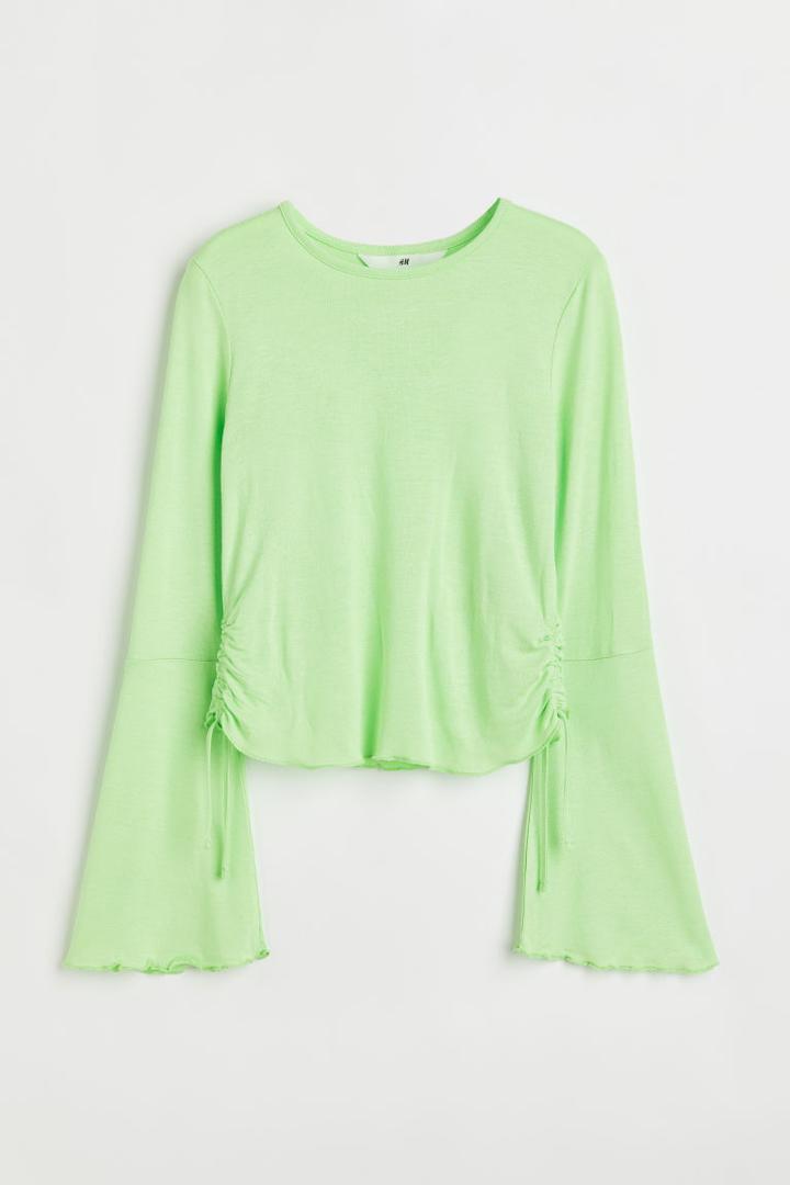 H & M - Draped Jersey Top - Green