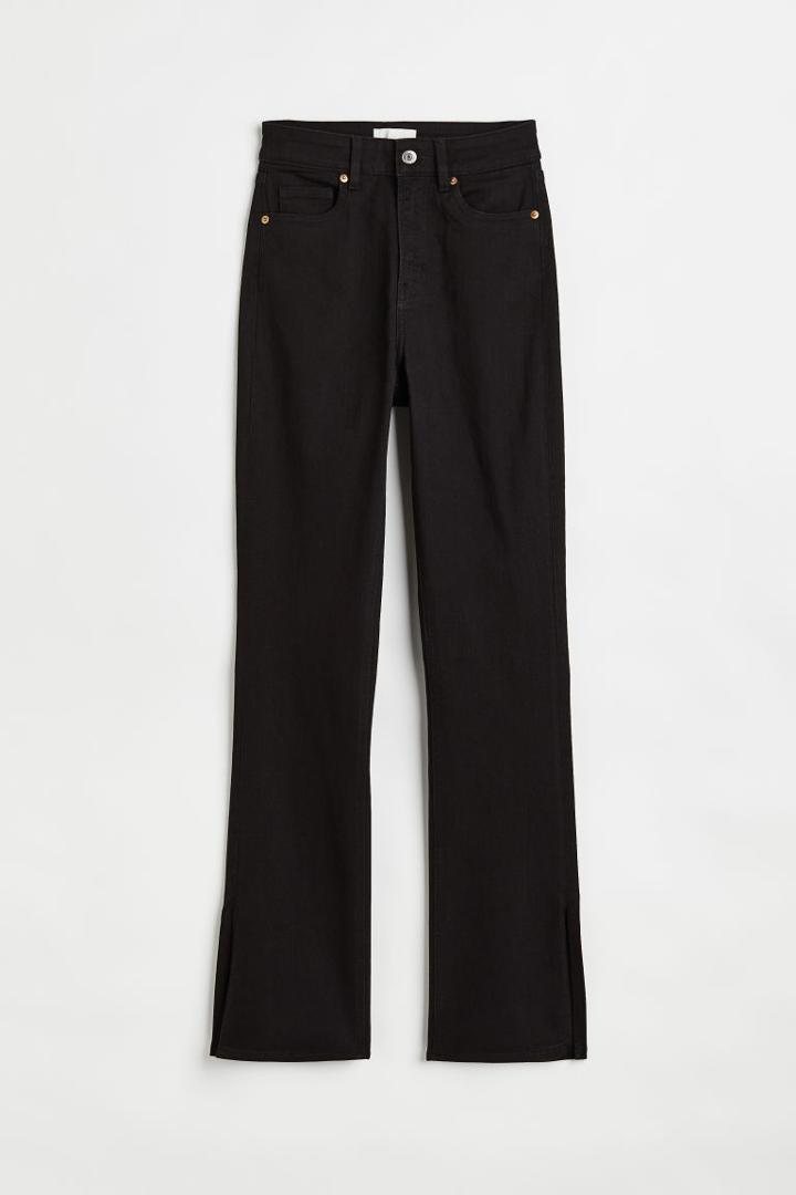 H & M - Slim High Pants - Black