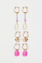H & M - 3 Pairs Earrings - Gold