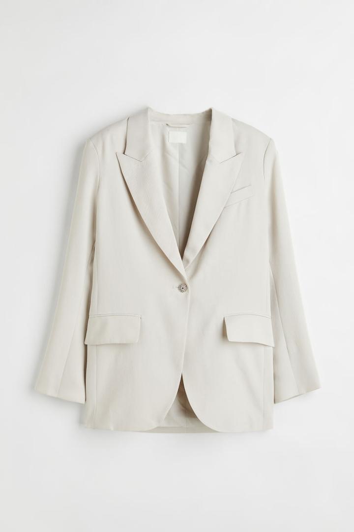 H & M - One-button Blazer - Beige