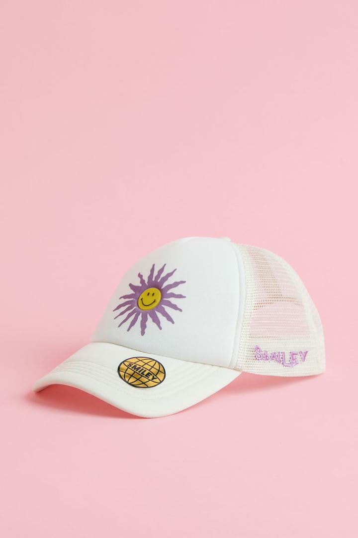H & M - Motif-detail Cap - White